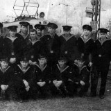 На фоне любимого трамвая №36... 1-й курс... Первое увольнение в город, 1962 г.